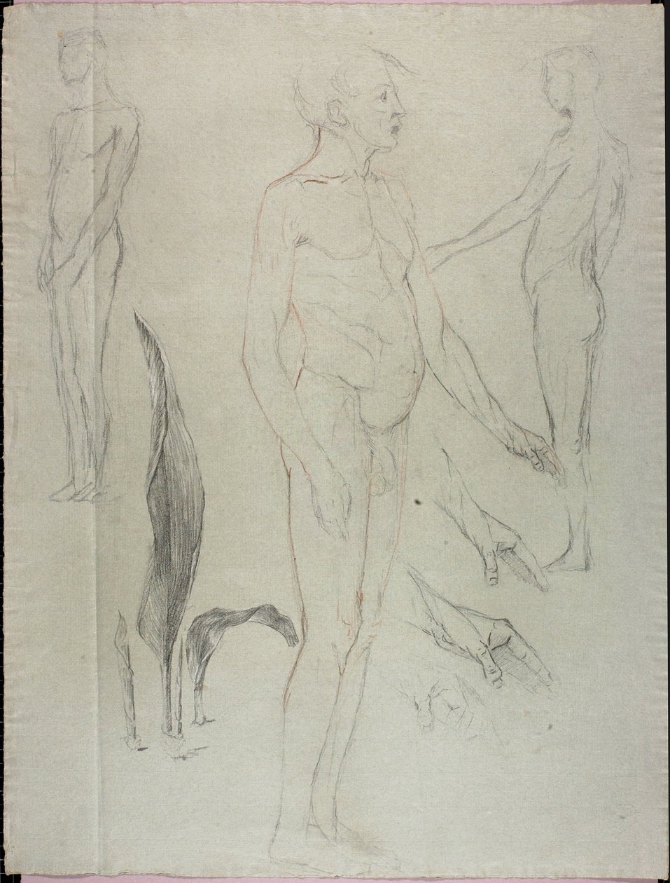 Naakt en blad door Solon H. Borglum