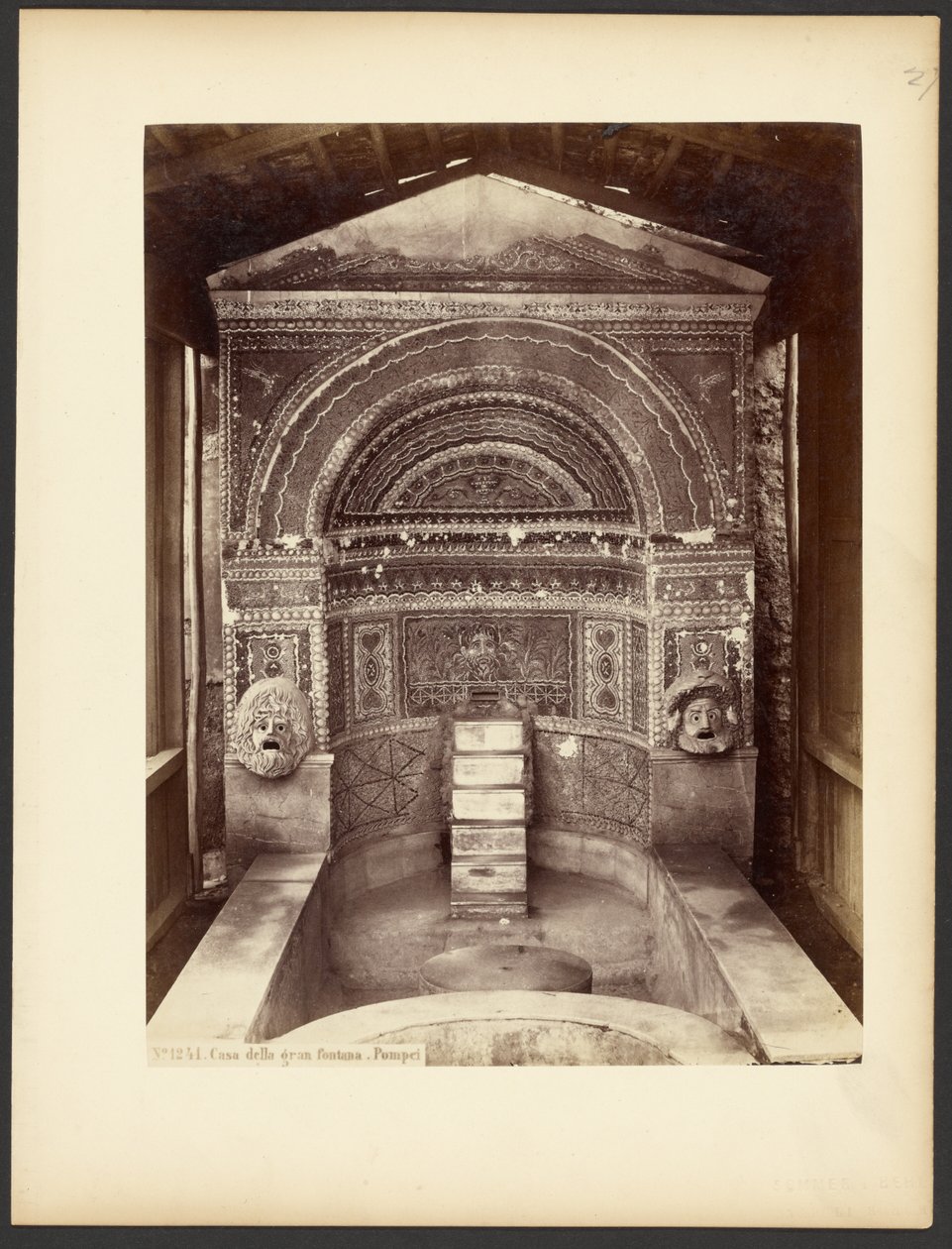 Huis van de grote fontein. Pompeii. door Sommer and Behles