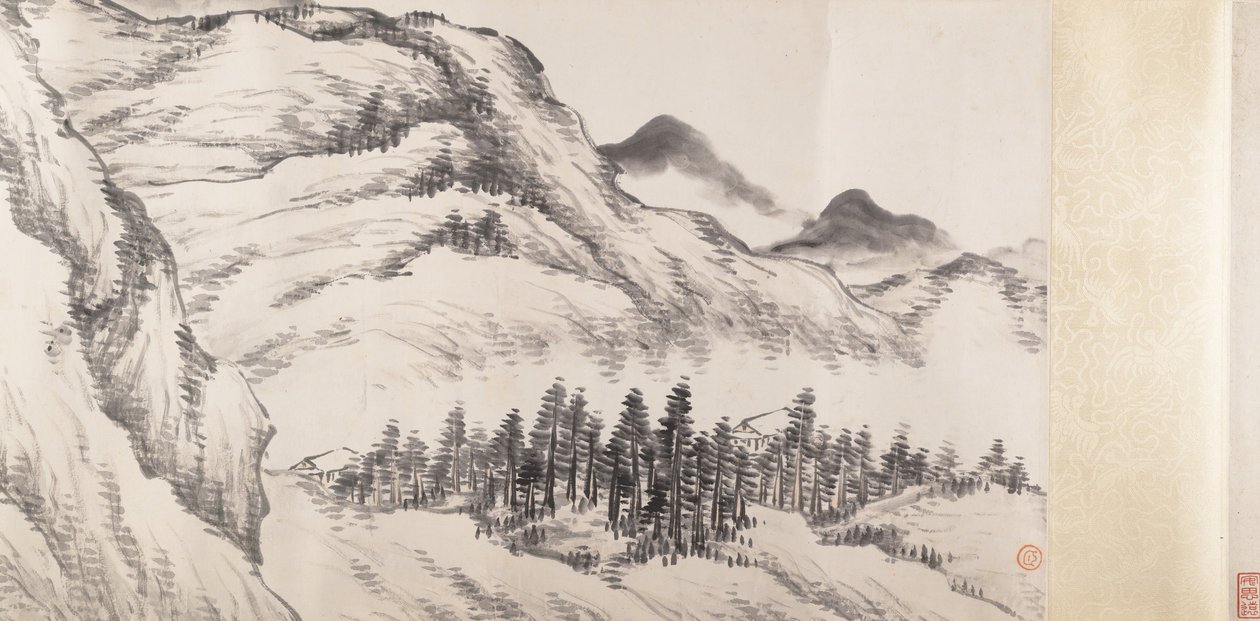 Landschap, gedateerd 1898 door Song Nian