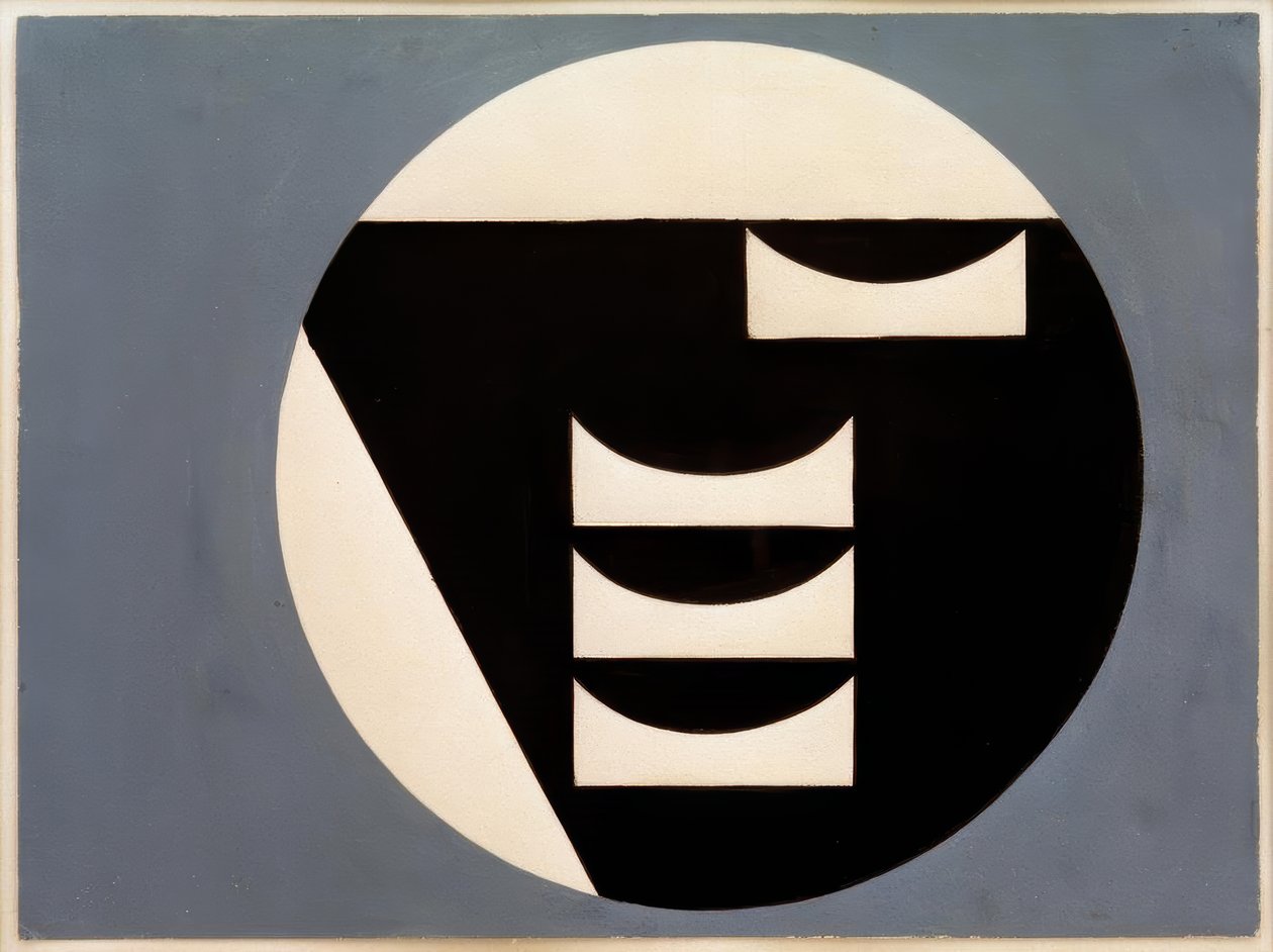 Compositie in een cirkel door Sophie Taeuber Arp