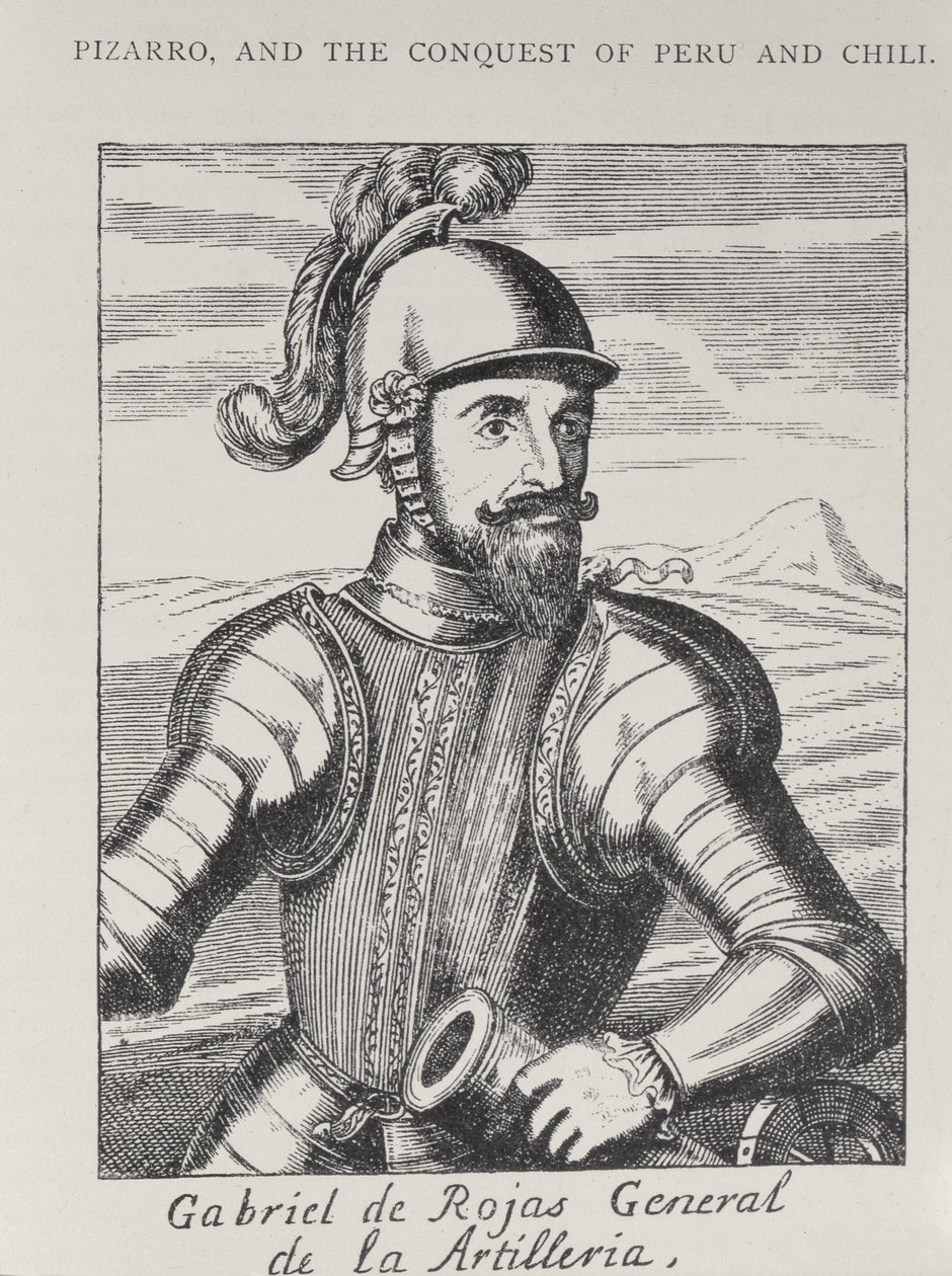 Portret van Gabriel de Rojas, Generaal van de Artillerie, uit The Narrative and Critical History of America, bewerkt door Justin Winsor, Londen, 1886 door Spanish School