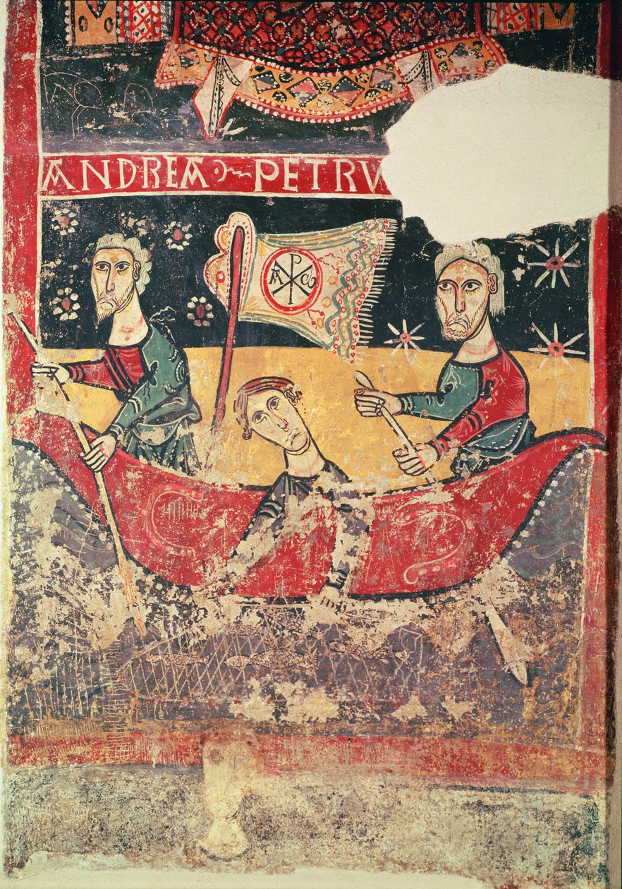 St. Peter van Sorpe: St. Andreas en St. Peter Vissen door Spanish School