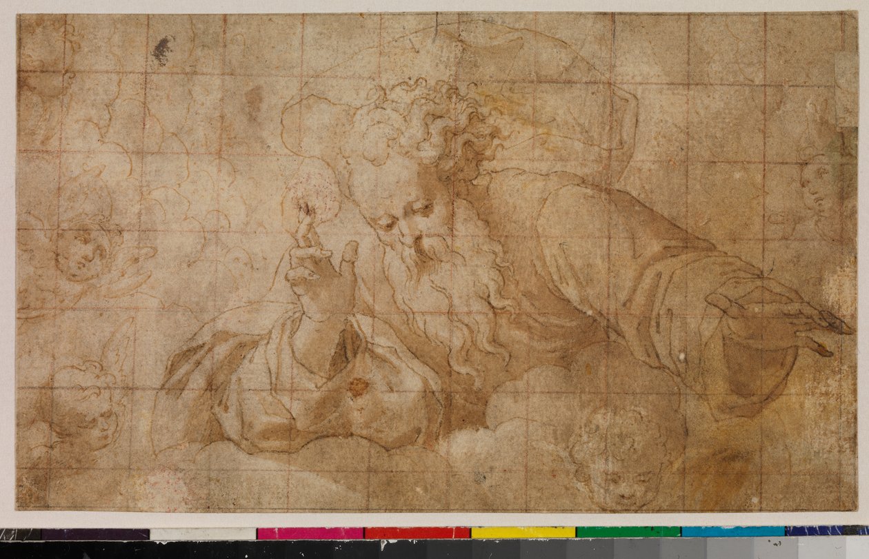 God de Vader zegent, 1675-99 door Spanish School