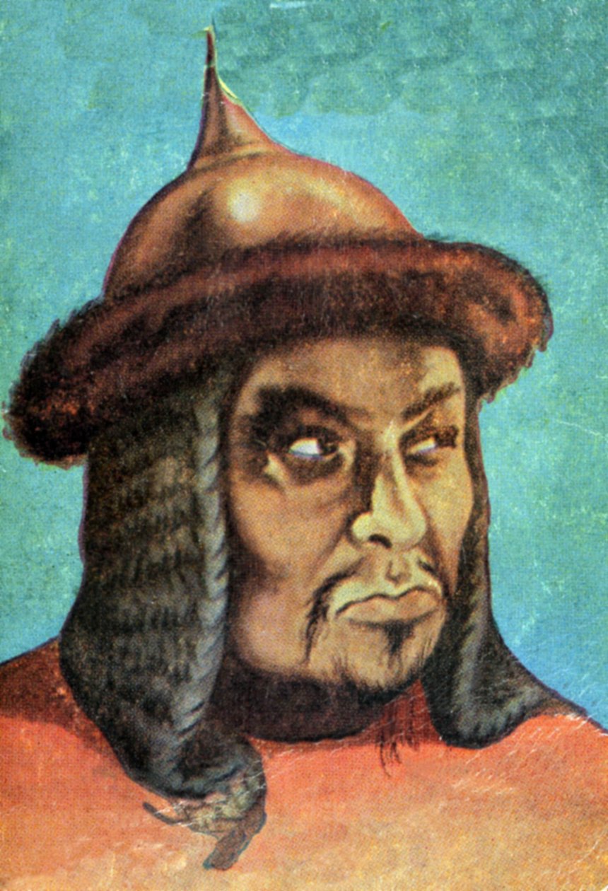 Portret van Dzjengis Khan (Temudjin) door Spanish School