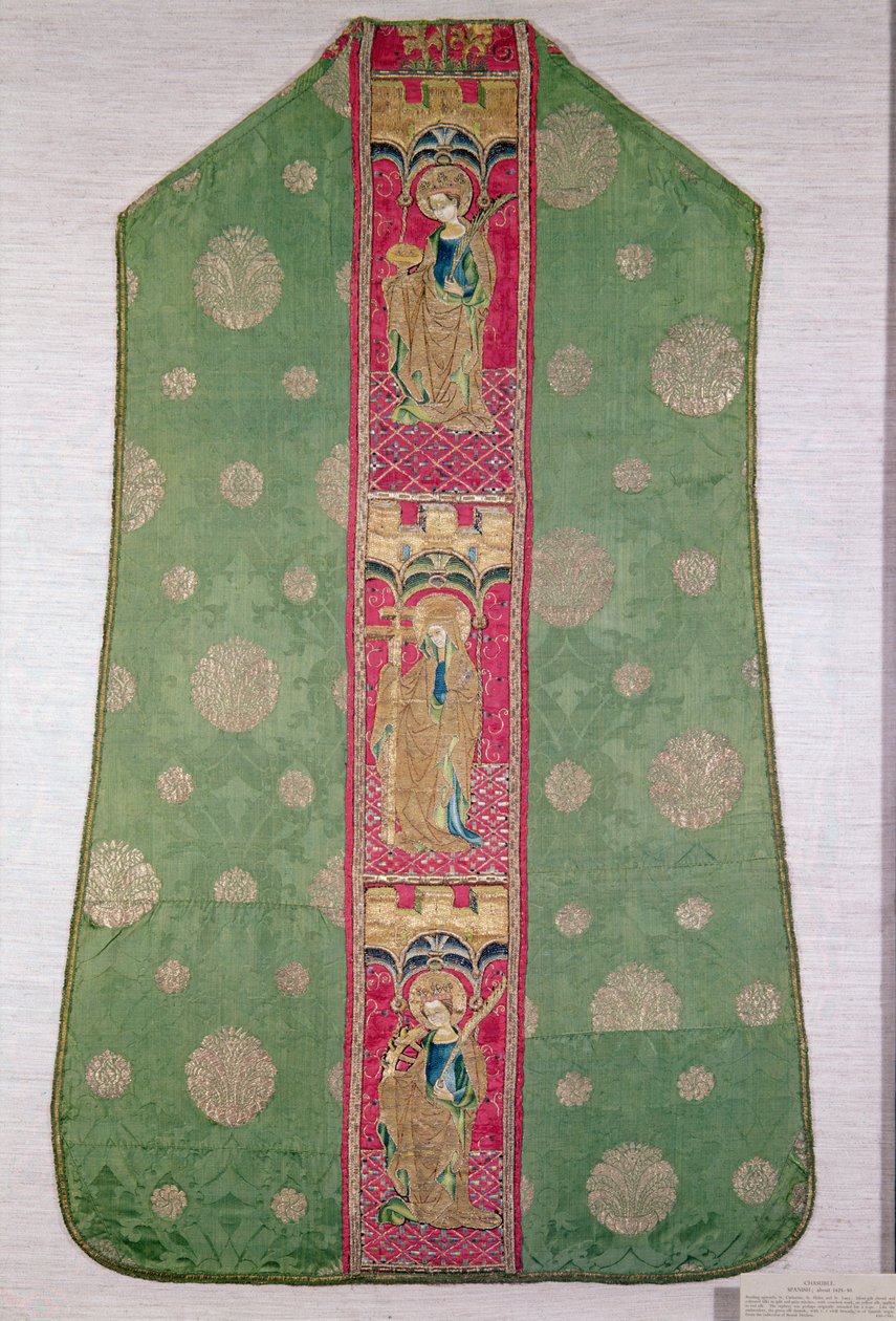 Spaanse kazuifel, ca. 1425-50 (geborduurde zijde) door Spanish School