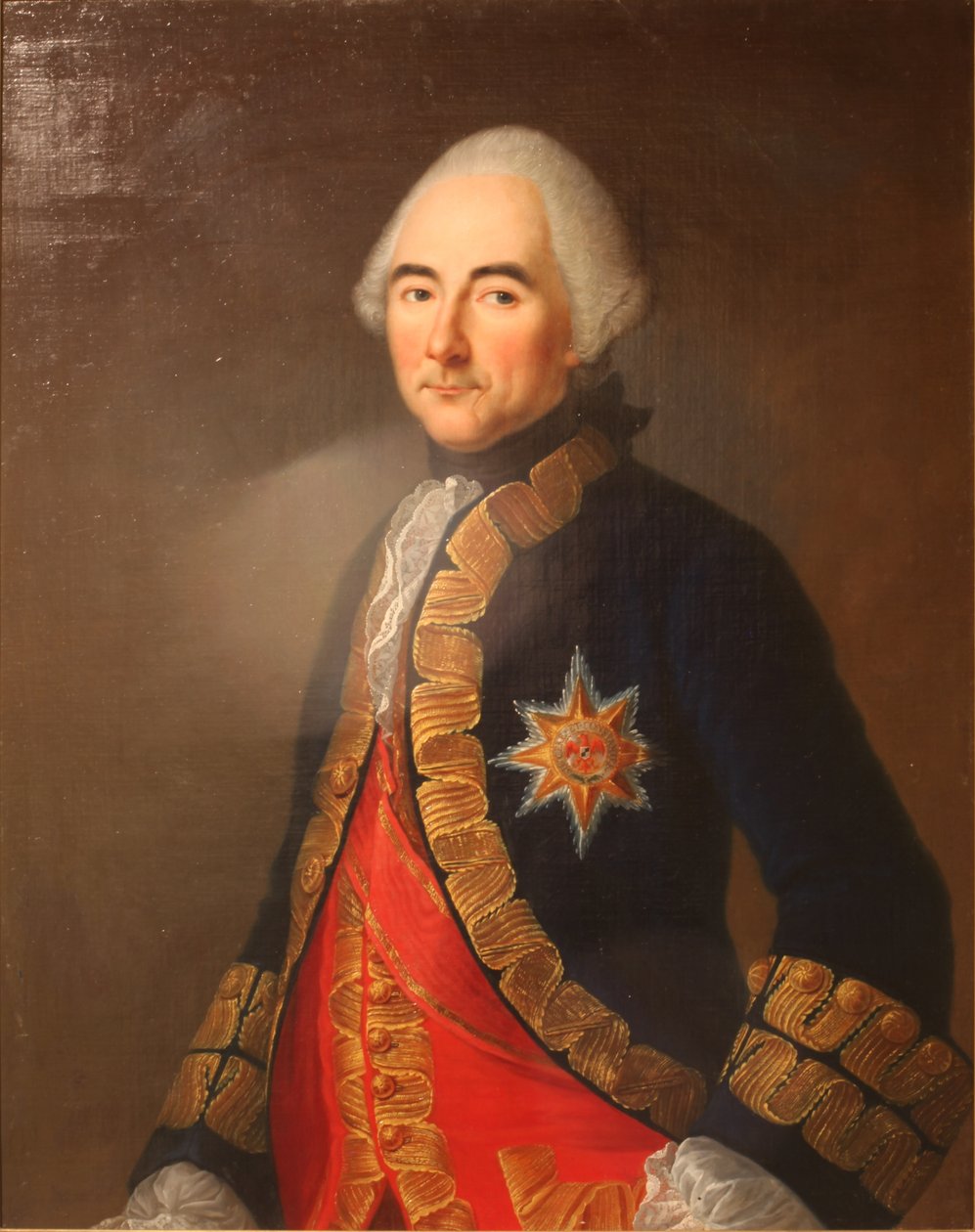 Portret van Jean-Jacques, graaf de Beausobre, in luitenant-generaal uniform door Speiségger