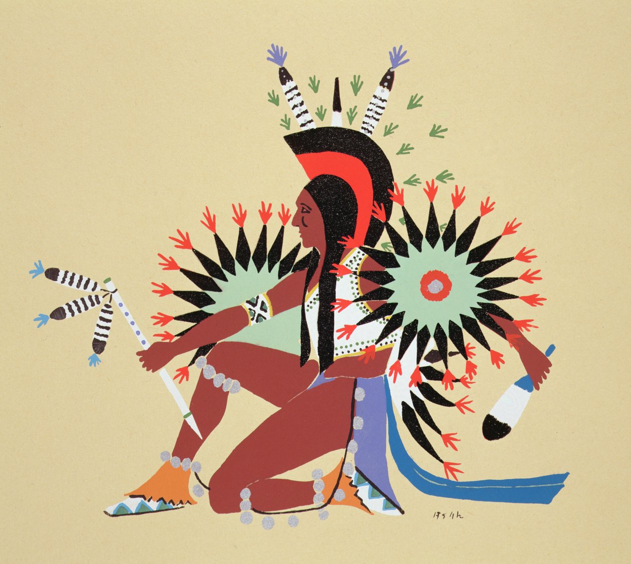 Asah dansen (pochoirprint) door Spencer Asah