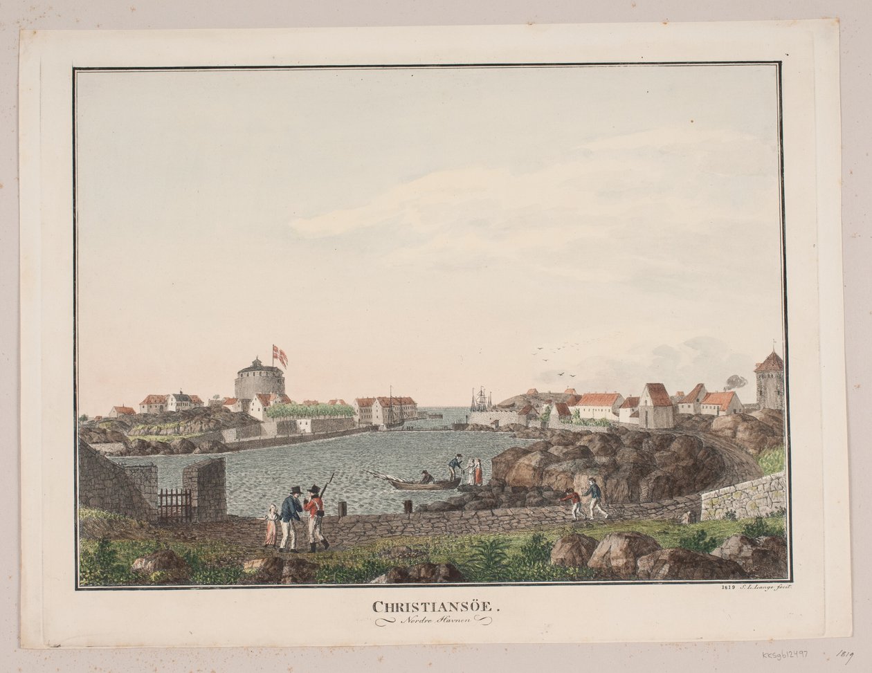 Christiansø. Noordhaven door Søren L. Lange
