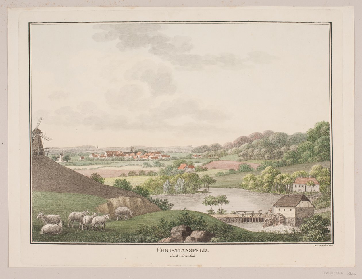 Christiansfeld, vanaf de oostelijke zijde door Søren L. Lange