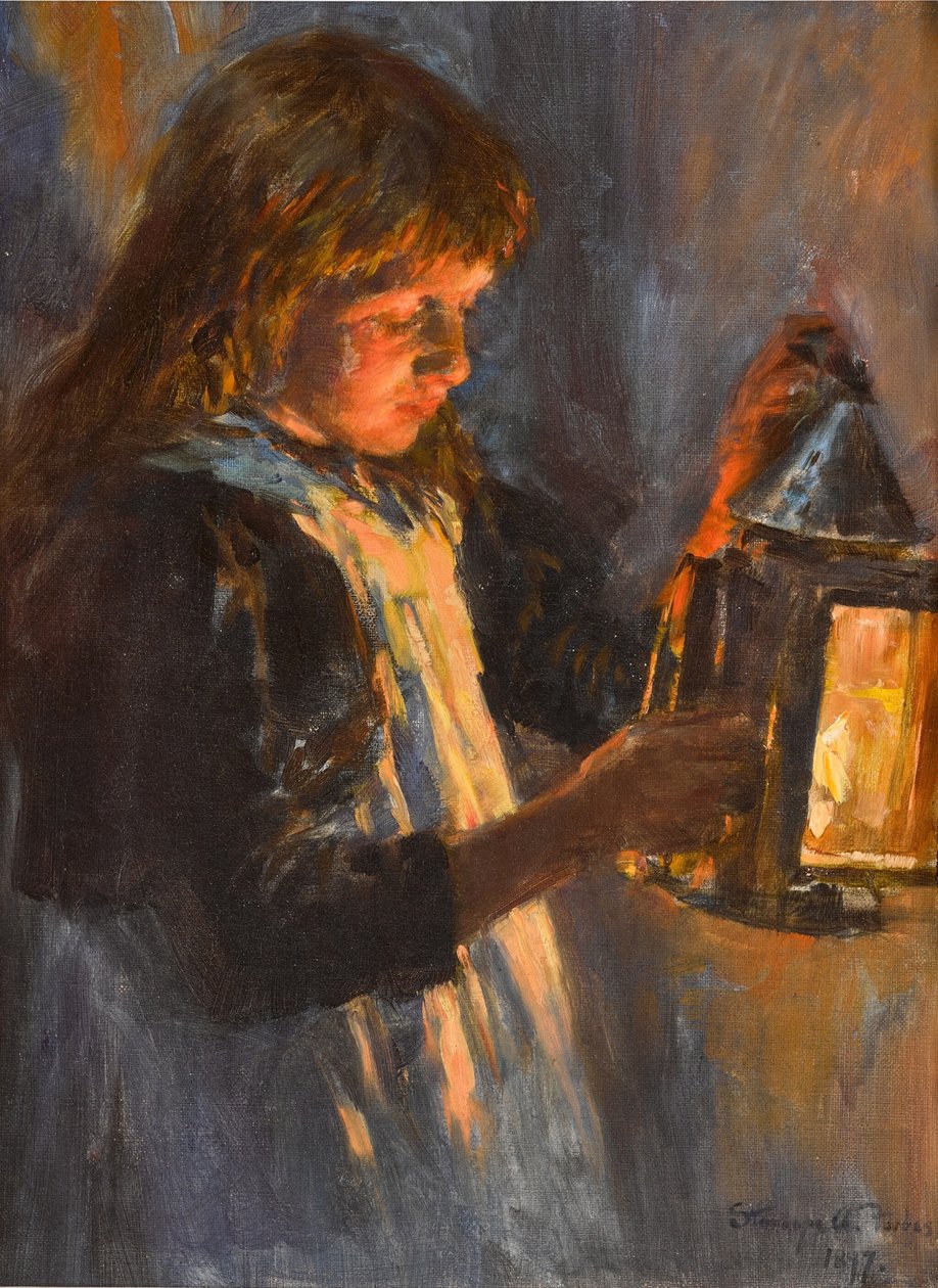 De lantaarn door Stanhope Forbes