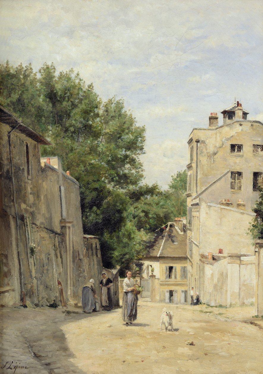 Saint-Vincentstraat, Montmartre door Stanislas Victor Edouard Lepine