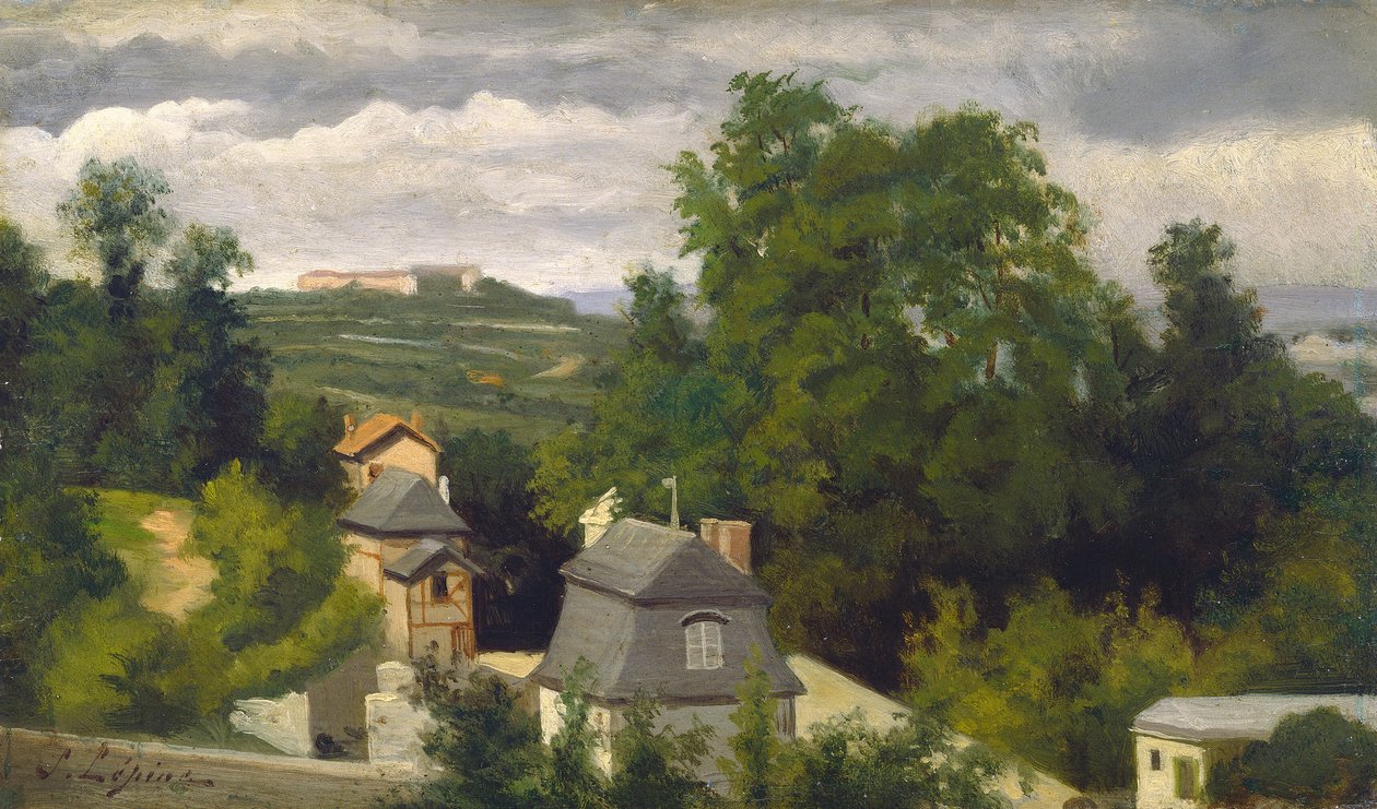 Uitzicht aan de rand van Caen door Stanislas Lepine