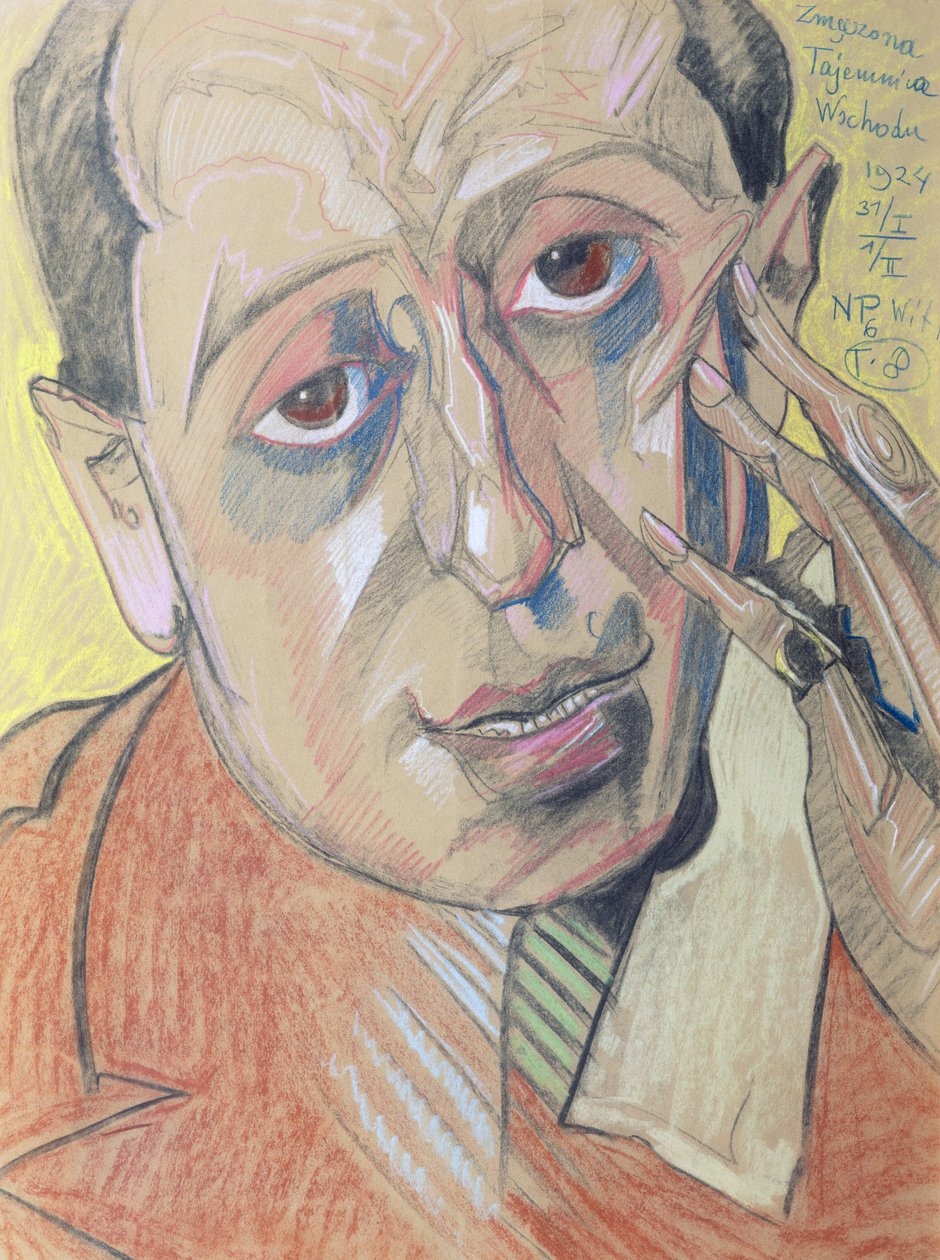 Portret van een man, 1924 door Stanislaw Ignacy Witkiewicz