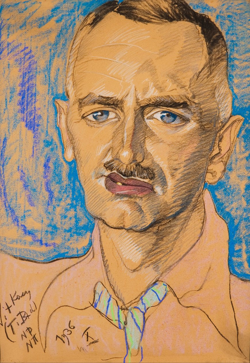 Portret van Mieczysław Gajewicz door Stanislaw Ignacy Witkiewicz