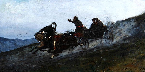 Siberische Trojka, Oeral door Stanislaw Ignacy Witkiewicz