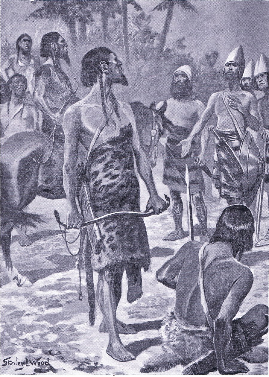 Ontmoeting tussen de vroege Carthagers en Libische stamhoofden door Stanley L. Wood