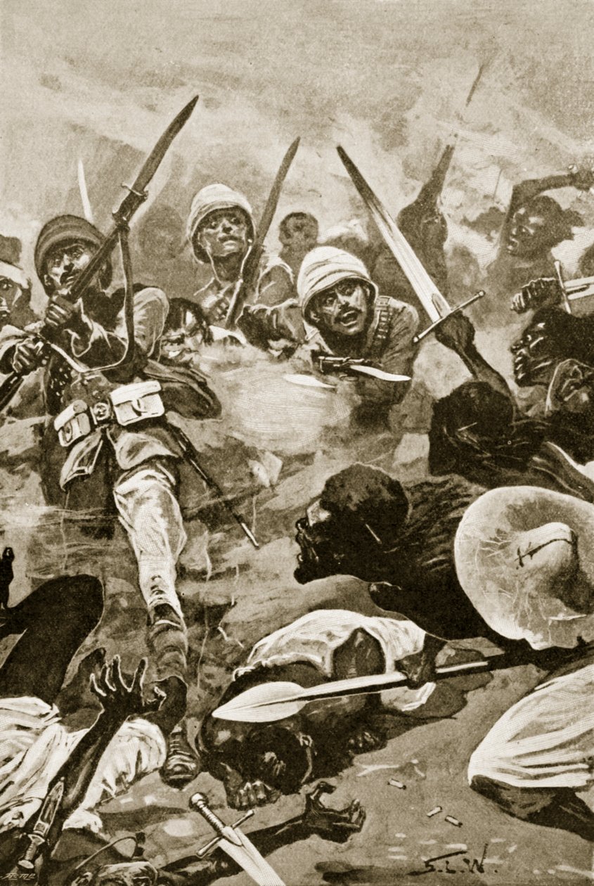 Het Plein bij Abu-Klea, 17 januari 1885 door Stanley L. Wood