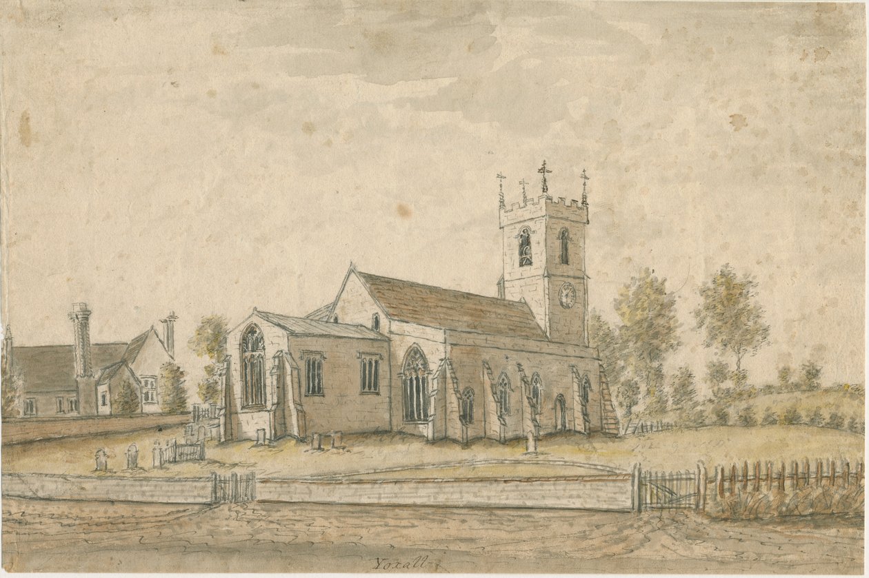 Yoxall Kerk door Stebbing Shaw