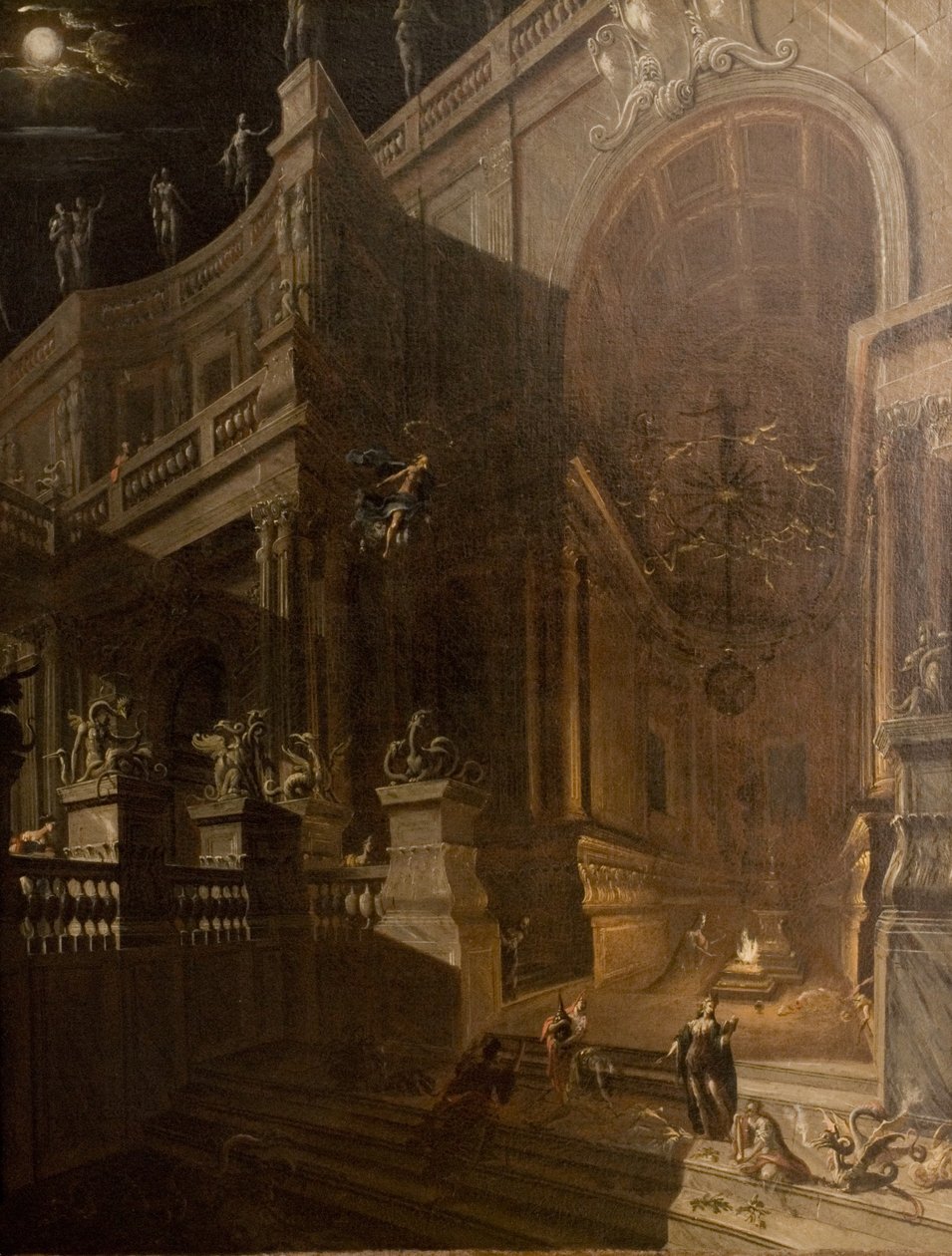 Architectonische Fantasie met Figuren door Stefano Orlandi