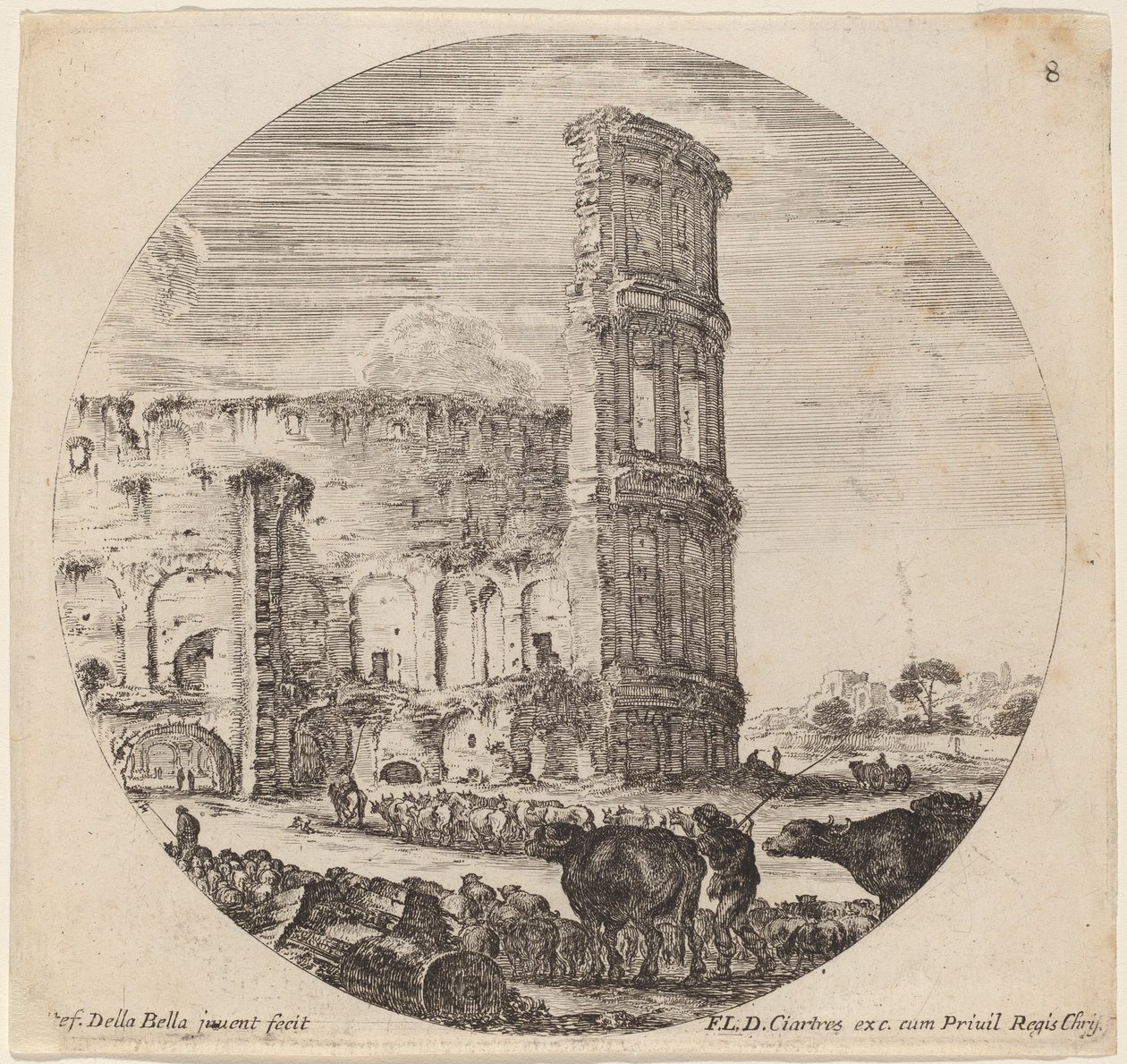Colosseum, 1646 door Stefano della Bella