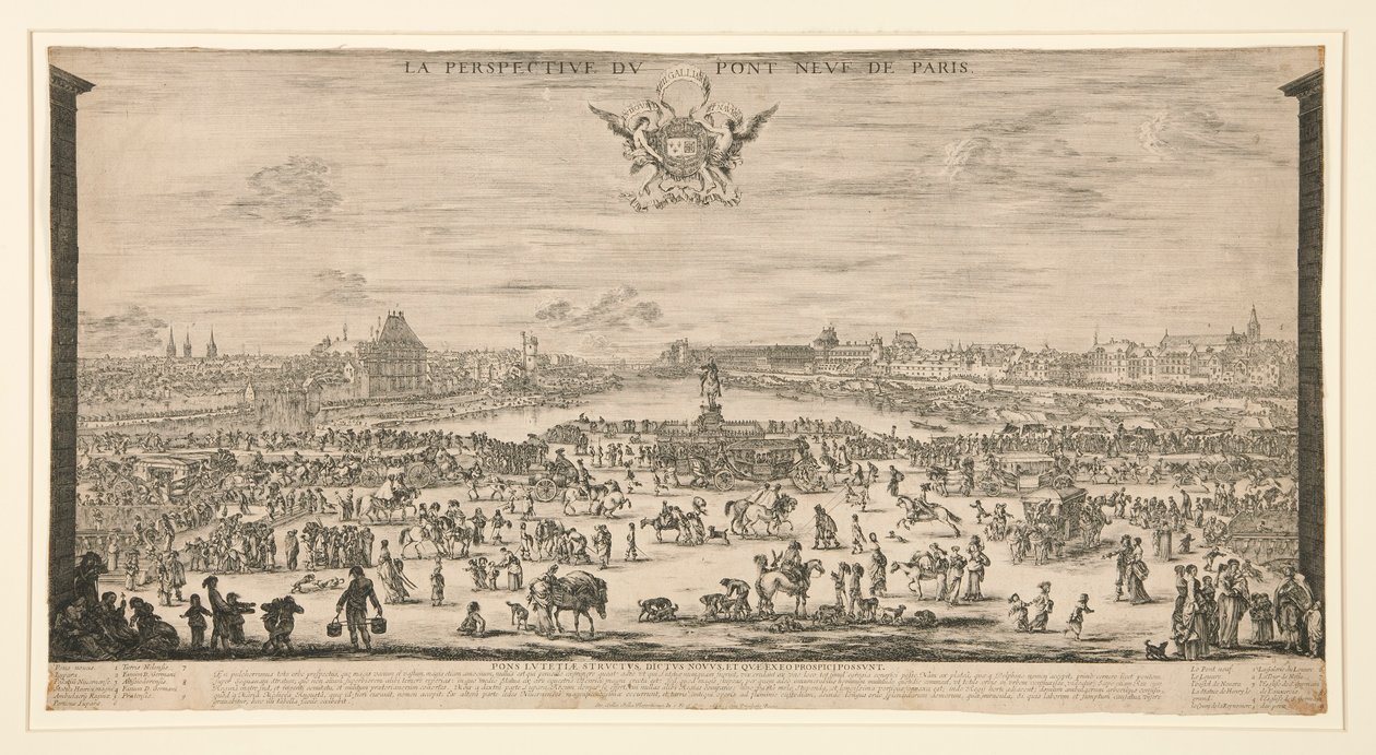 Le Pont Neuf, Parijs door Stefano della Bella
