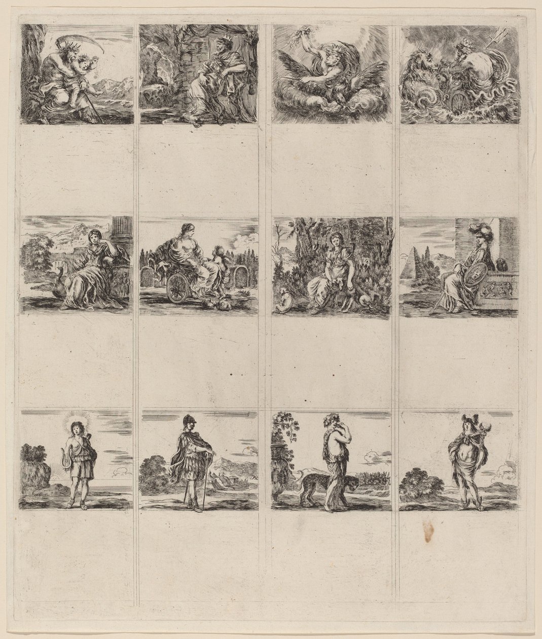 Mythologische speelkaarten, 1644 door Stefano della Bella