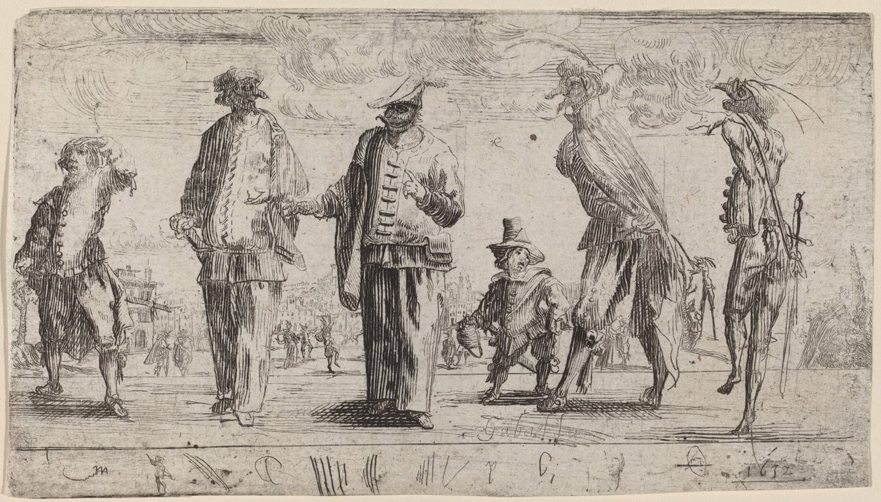 Pantalons, 1632 door Stefano della Bella
