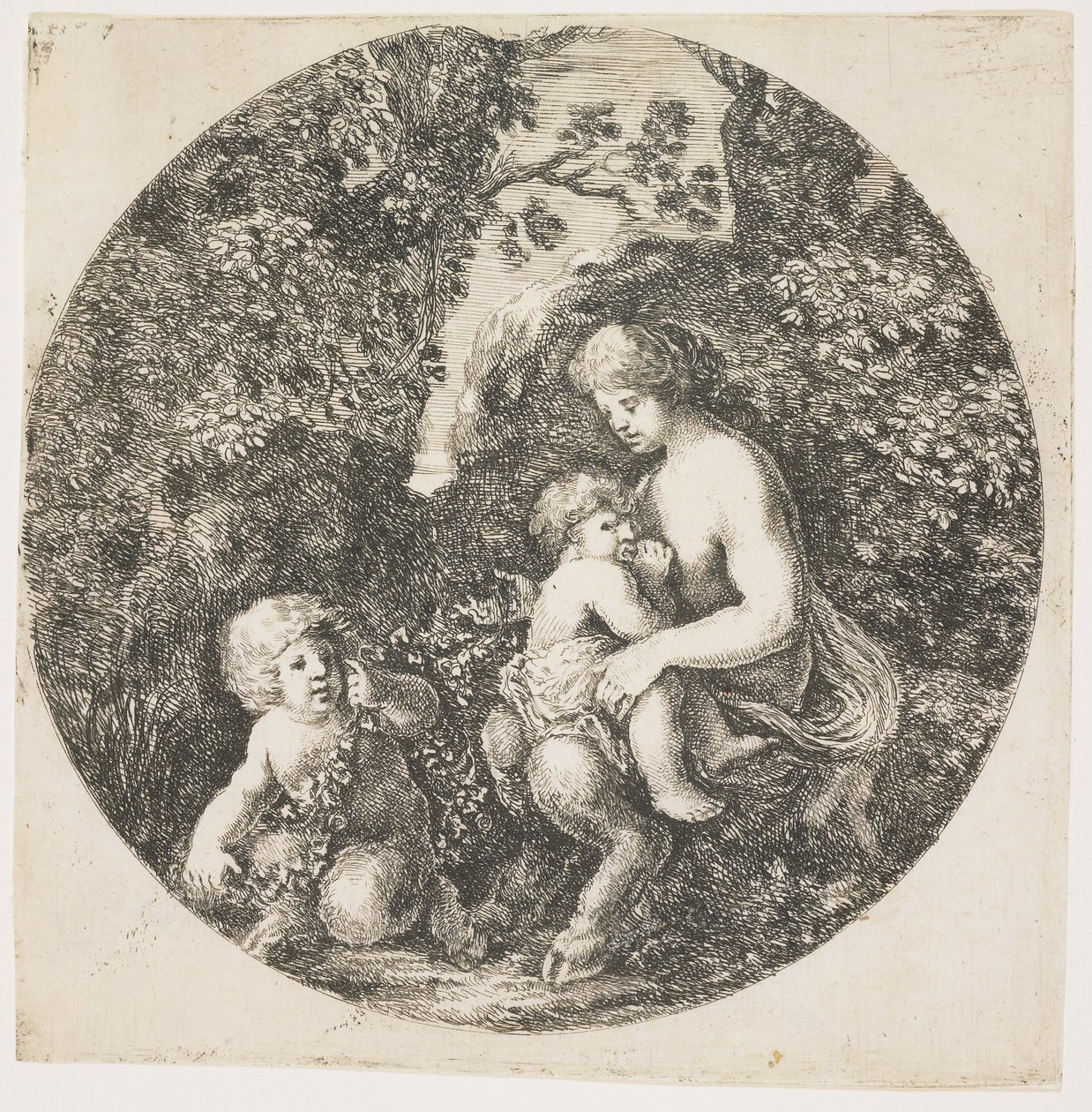 De vrouw van de sater, 1656 door Stefano della Bella