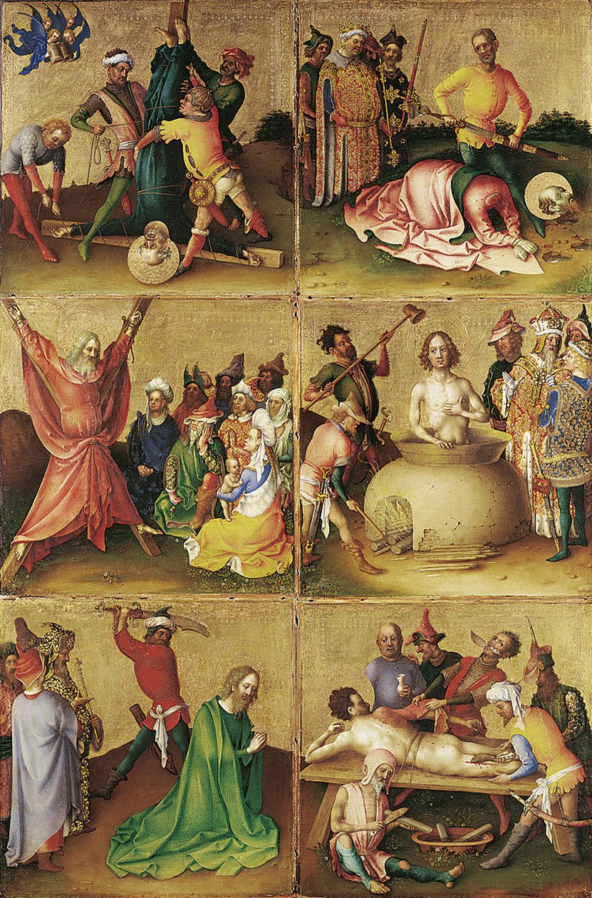 Martelaarschap van de apostelen. Linker paneel door Stephan Lochner