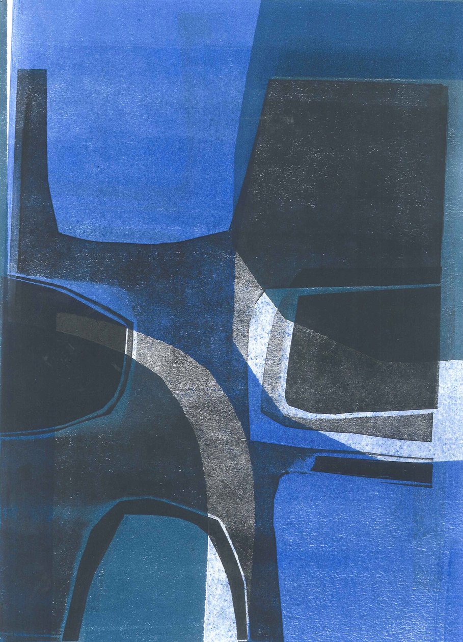 Bogen, 2015 (monoprint op papier) door Stephen Dow