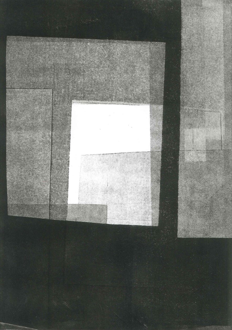 Nocturnus III, 2015 (monoprint op papier) door Stephen Dow