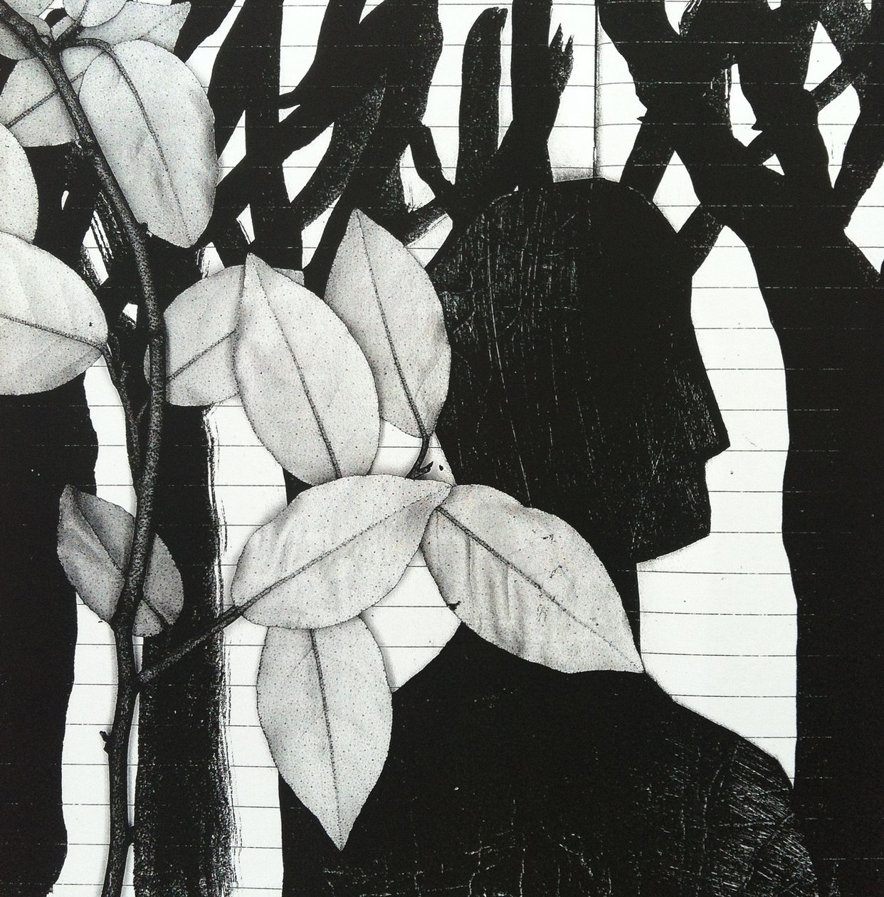 Het bos, 2014 (collage) door Stephen Dow