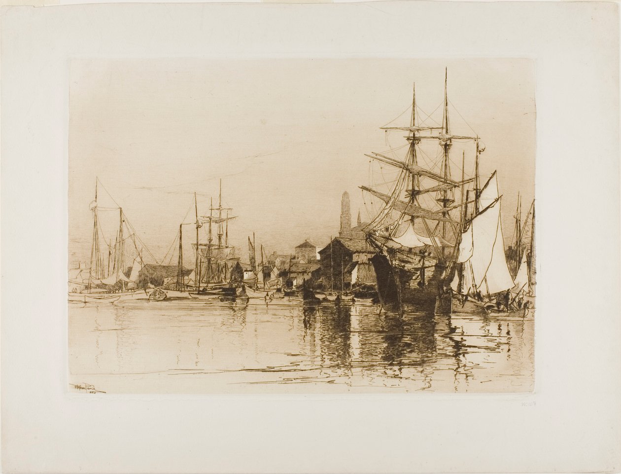 De binnenhaven, Gloucester door Stephen Parrish