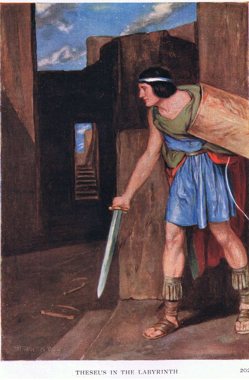 Theseus en het labyrint door Stephen Reid