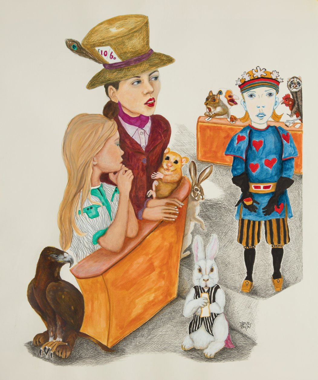 Rechtszaalscène in Wonderland door Stevie Taylor