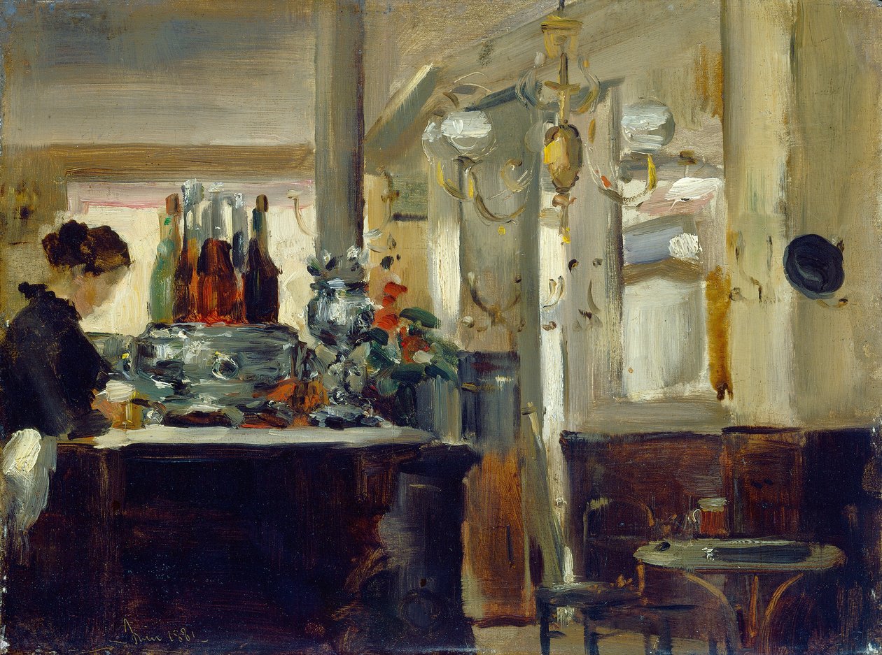 Bon Bock Café door Style of Edouard Manet