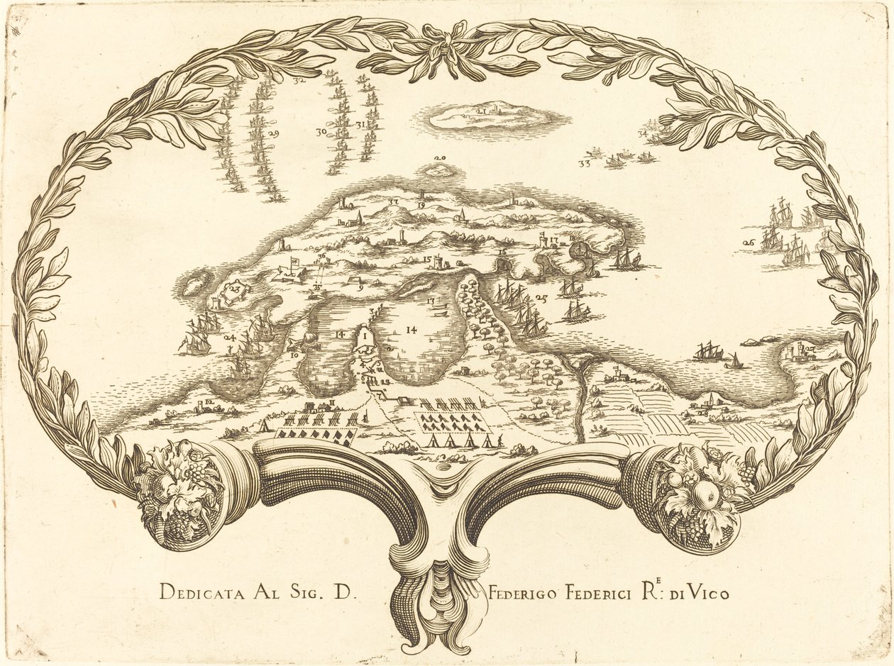 Waaier door Style of Jacques Callot