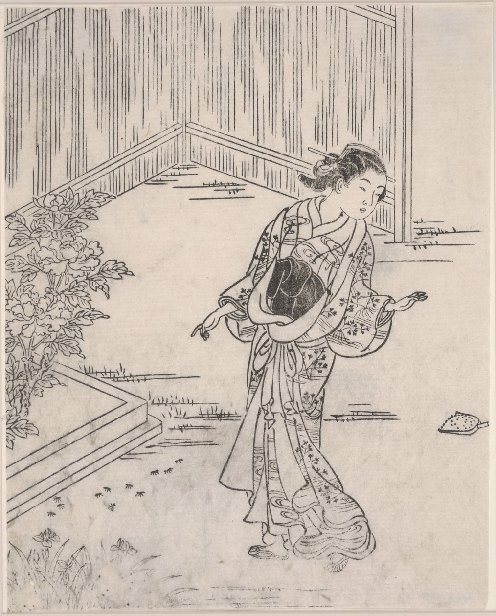 Geisha in de zomer door Sukenobu Nishikawa