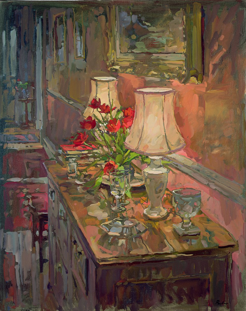 Lampen en Tulpen door Susan Ryder