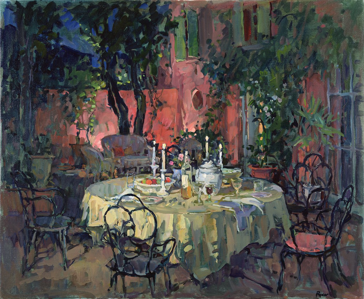 Terras bij Nacht door Susan Ryder