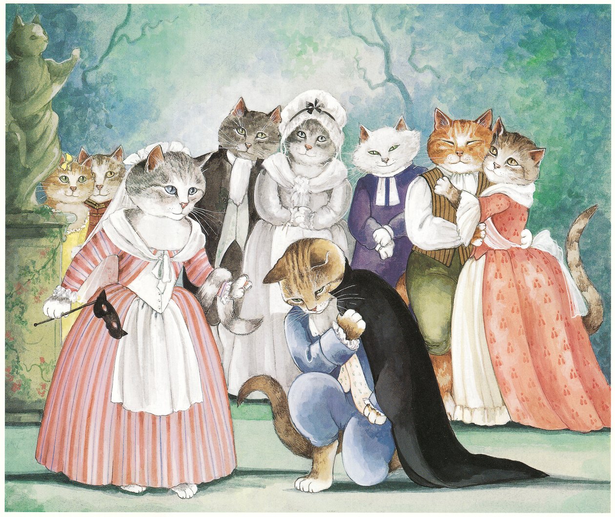 Illustratie uit Opera Cats (pub. 1997) door Susan Herbert