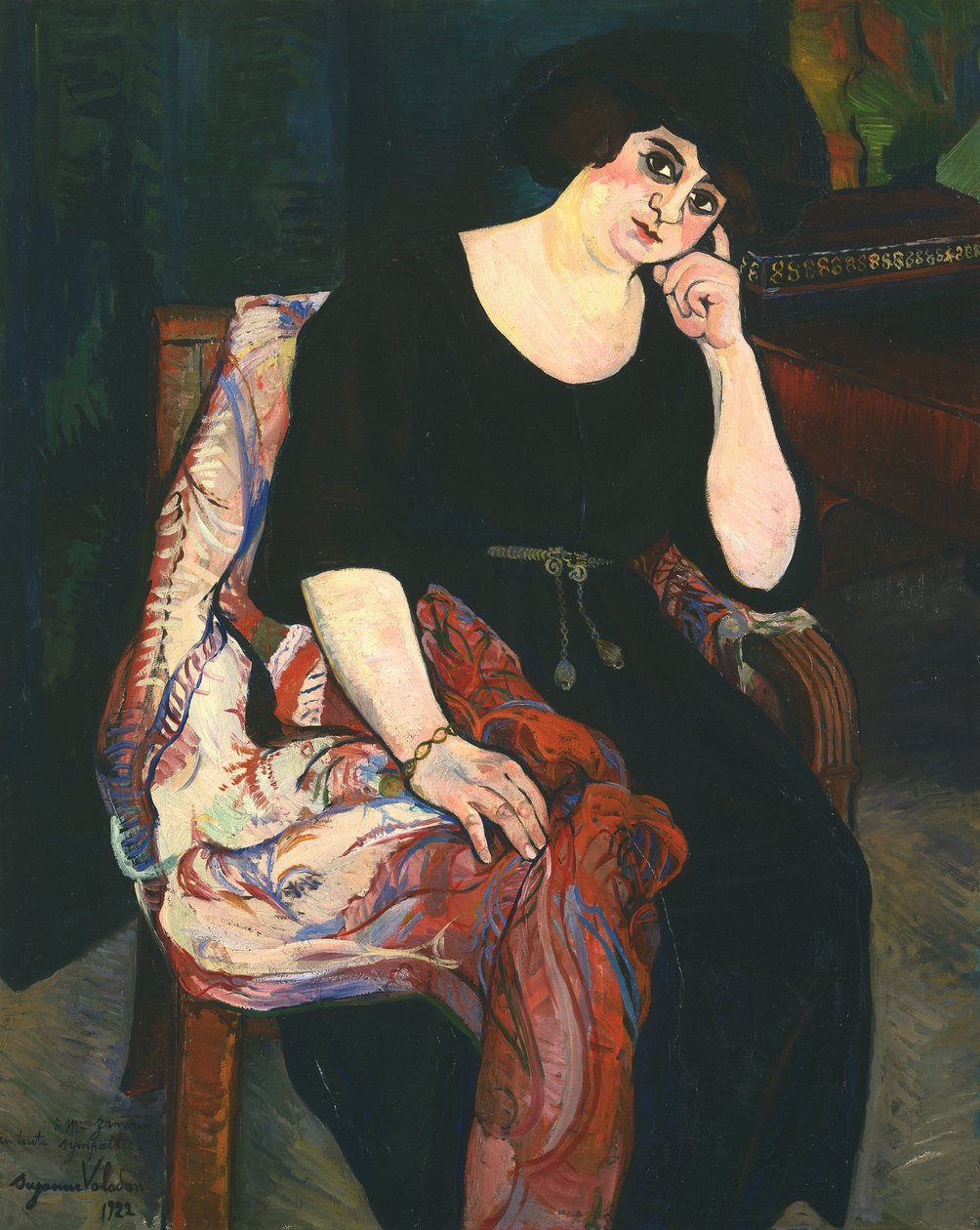 Portret van Madame Zamaron door Marie Clementine (Suzanne) Valadon