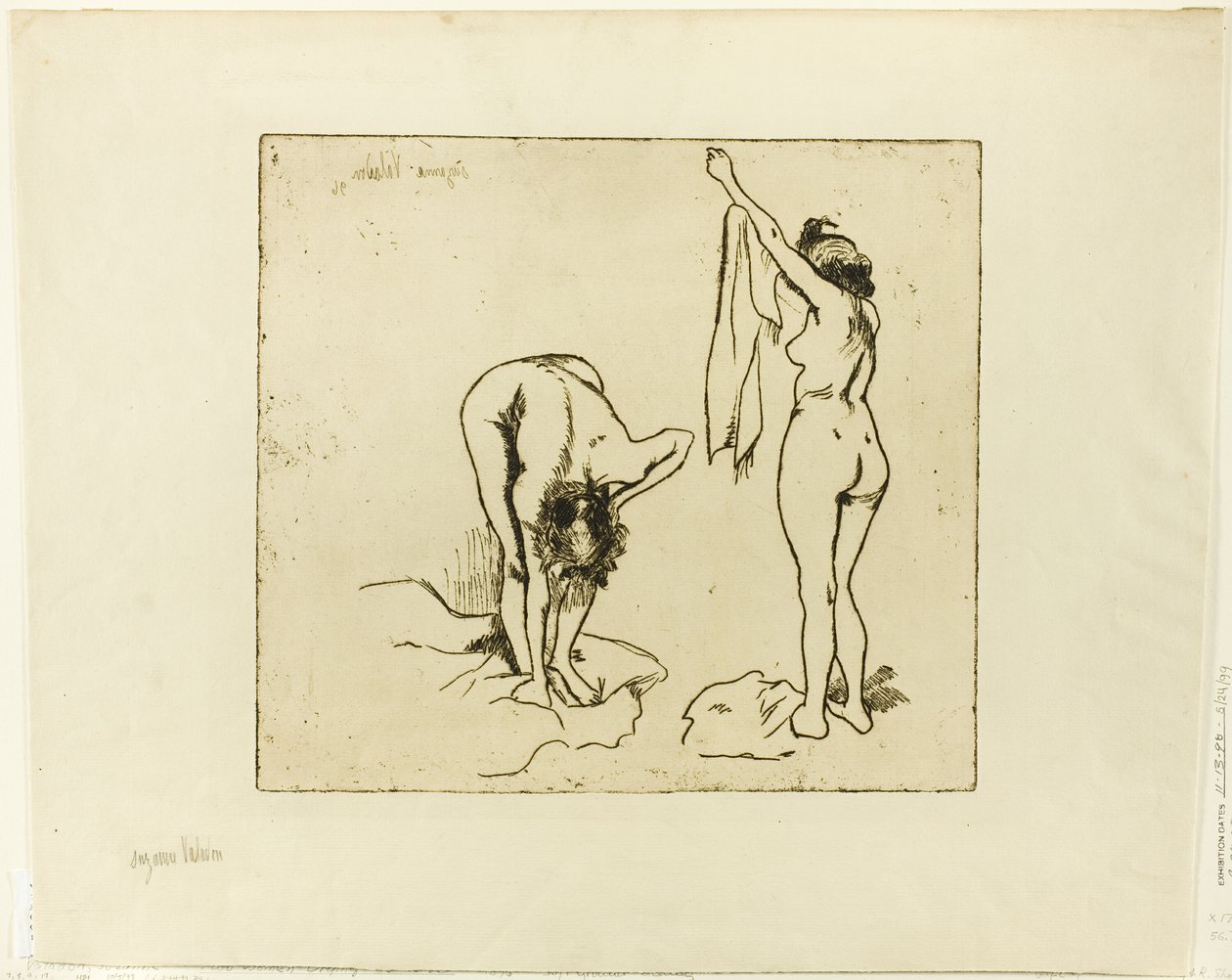 Twee Vrouwen die Zich Afdroogden door Suzanne Valadon