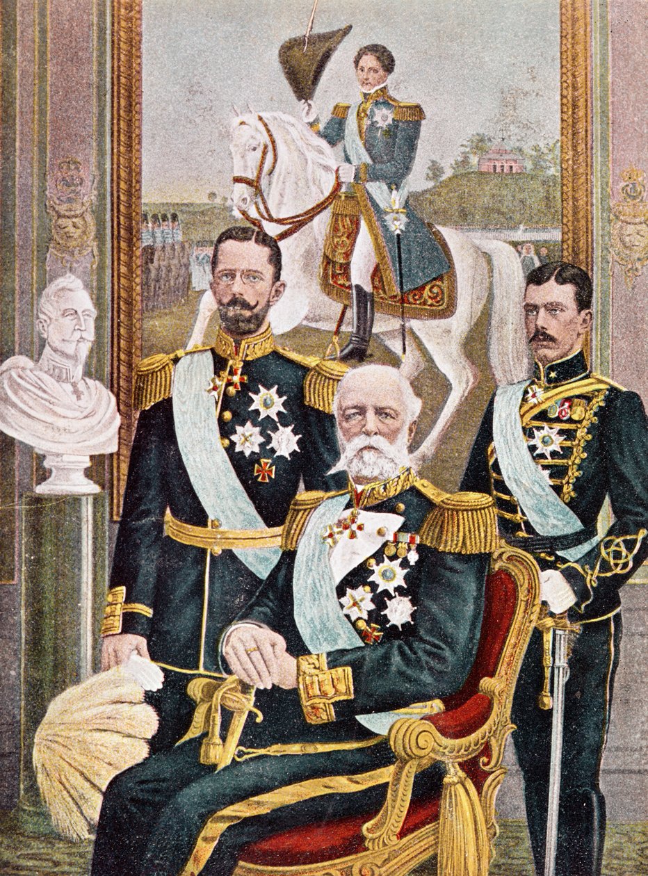 Vijf generaties Zweedse monarchen, 1904 door Swedish School
