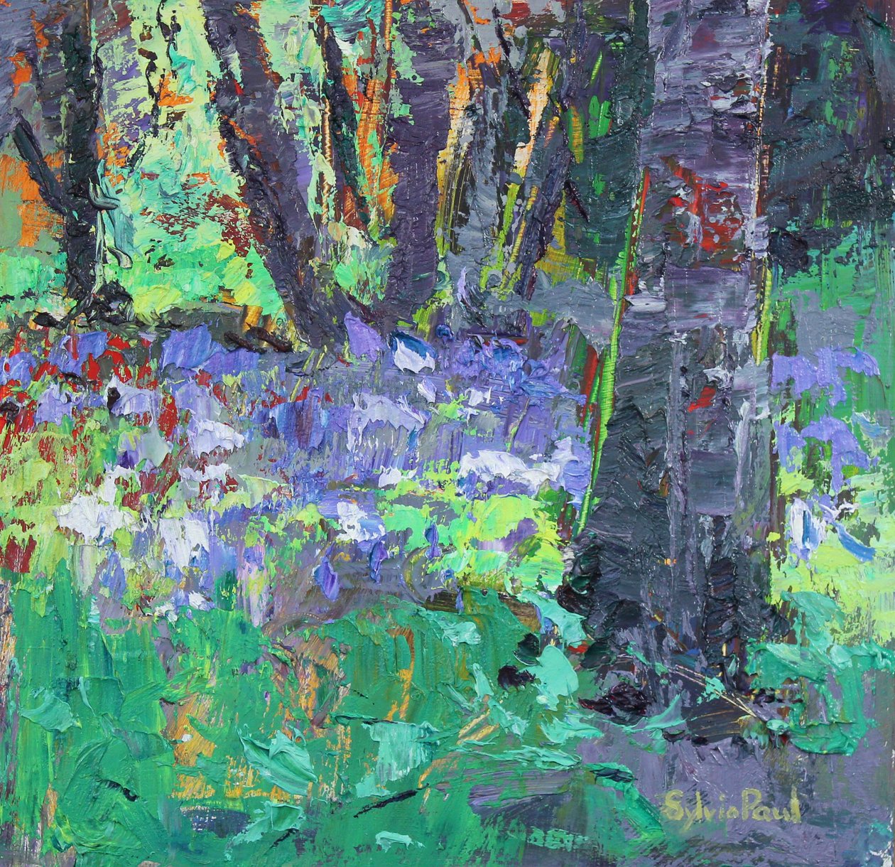 Blauwe Klokjes Patch door Sylvia Paul