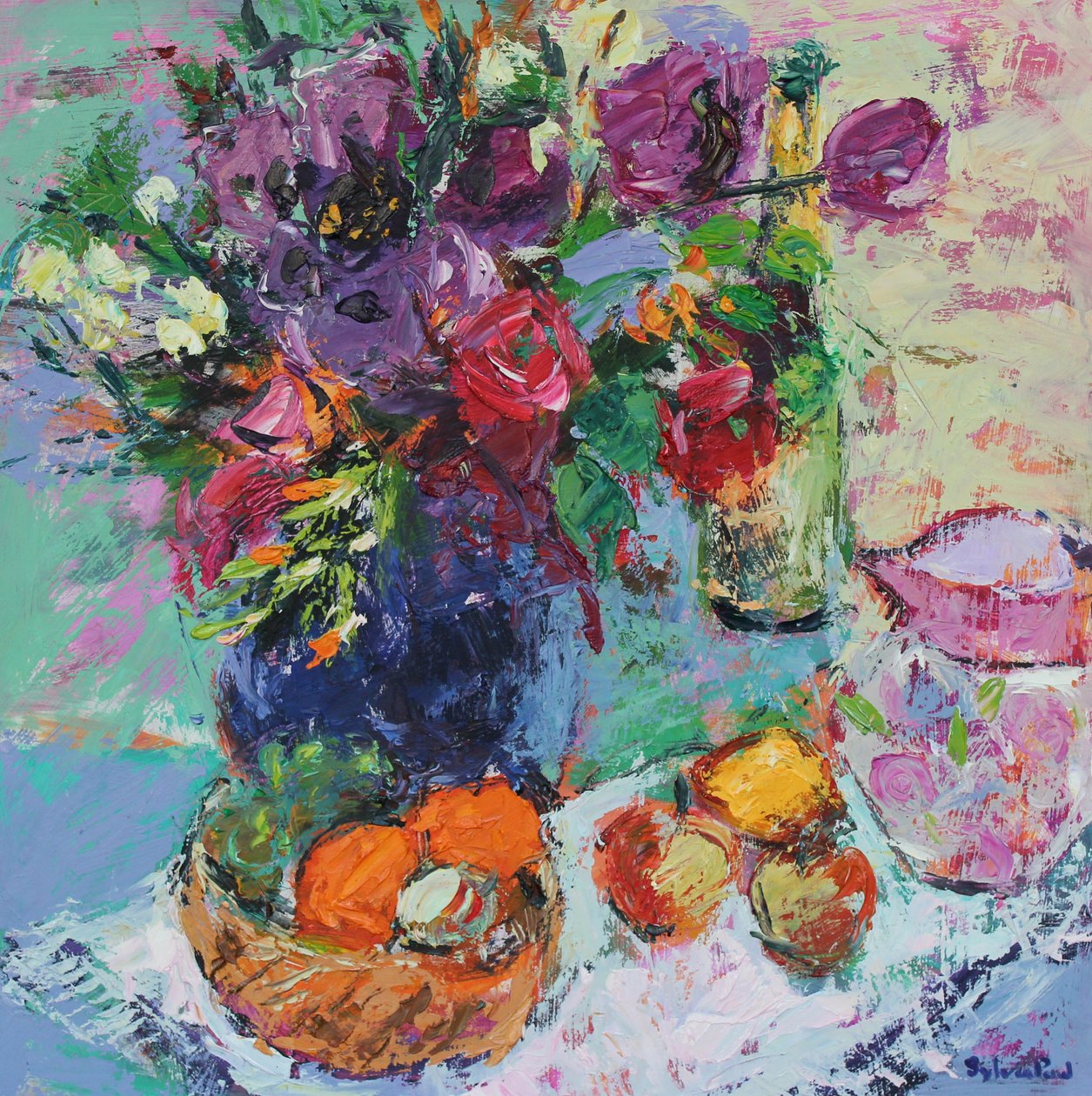 Zomertuinbloemen door Sylvia Paul