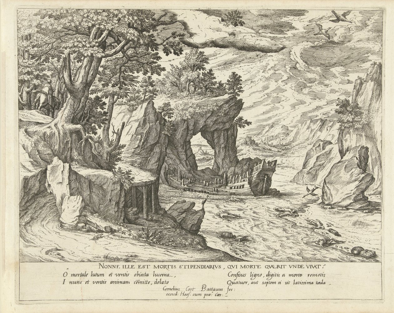 Scheepswrak door Symon Novelanus (attributed to)