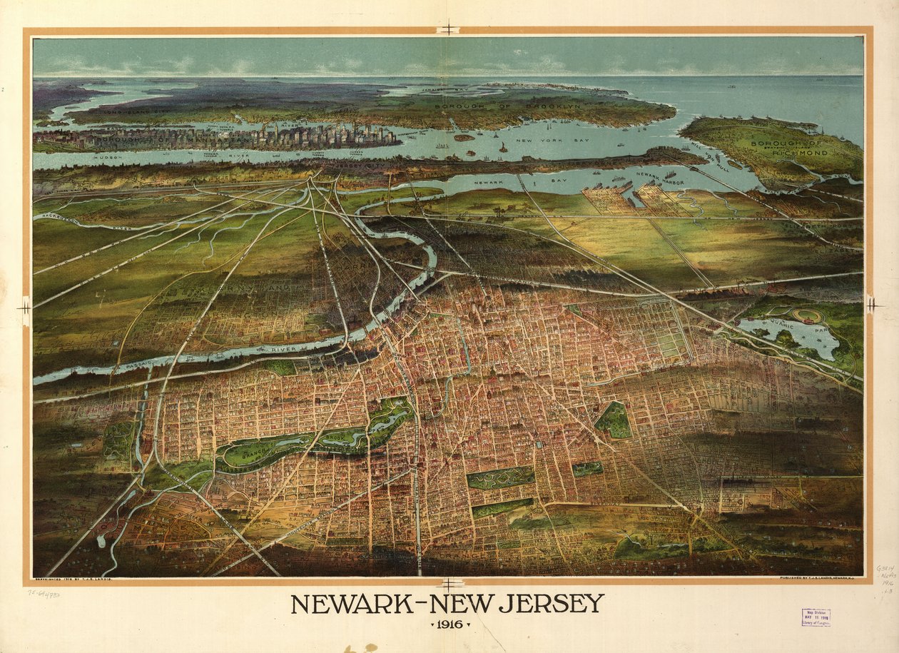 Newark-New Jersey 1916 door T. J. Shepherd Landis