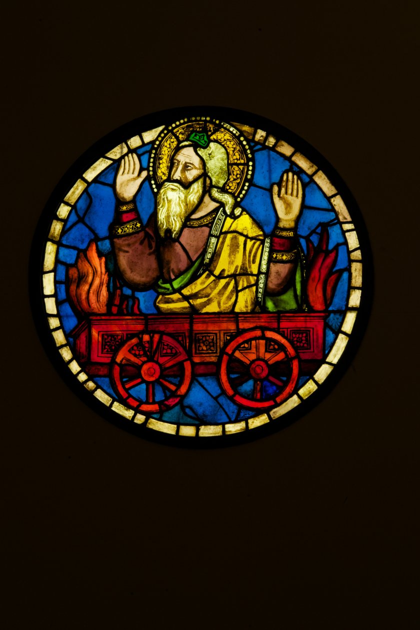 Elia (glas-in-lood) door Taddeo Gaddi