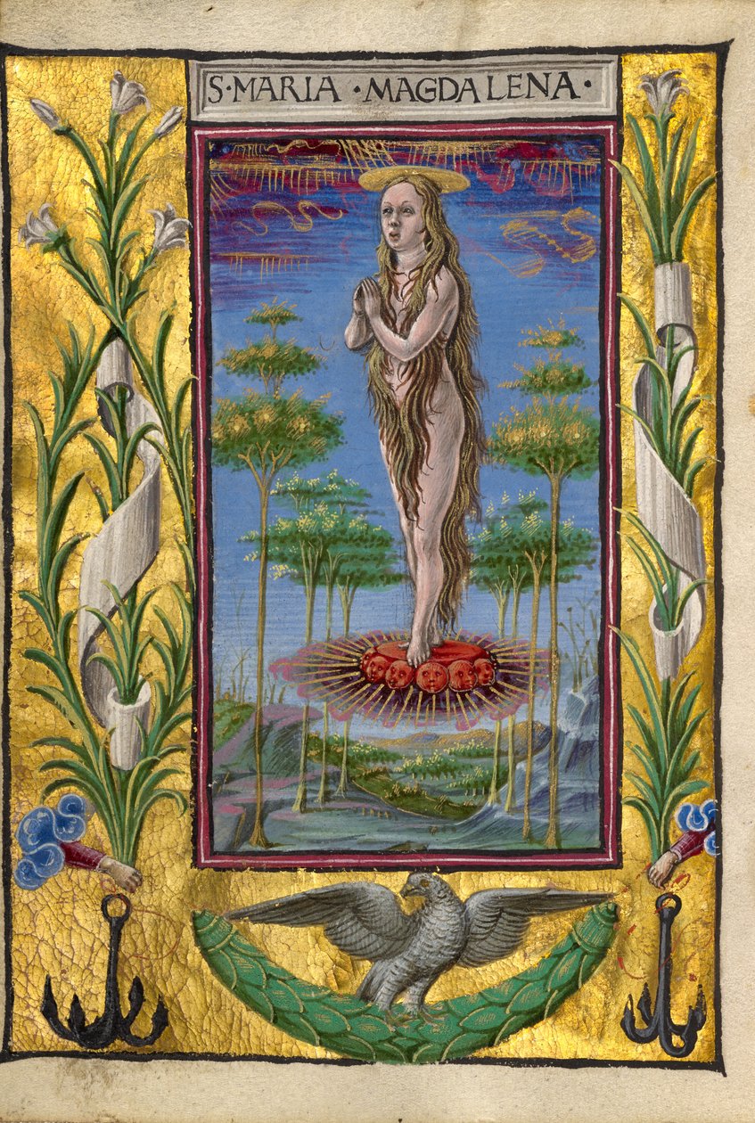 Maria Magdalena Hoog gedragen door Taddeo Crivelli